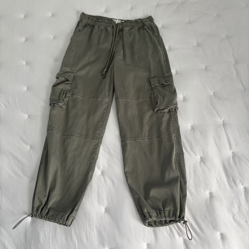 C&C California Green Utility Pants Size M Lyocell/Cotton Blend Tapered Leg, boho
